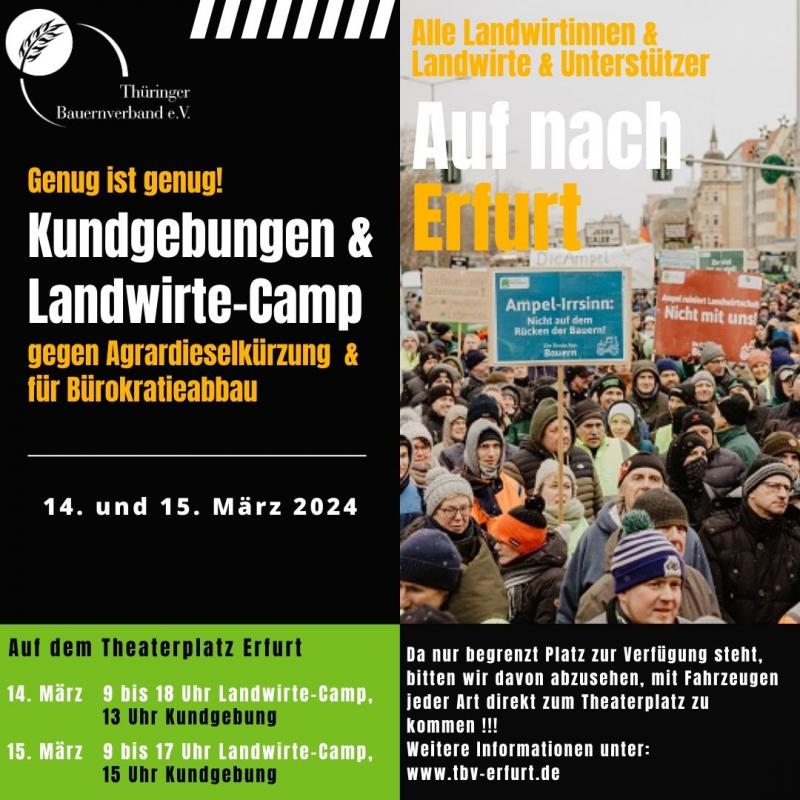 Bauernproteste: Zur AMK in Erfurt Präsenz zeigen!